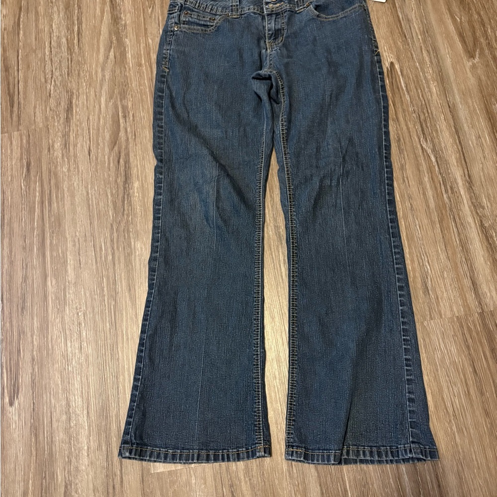 Angels Women's Dark Blue Wide Leg Jeans - Flare Hem